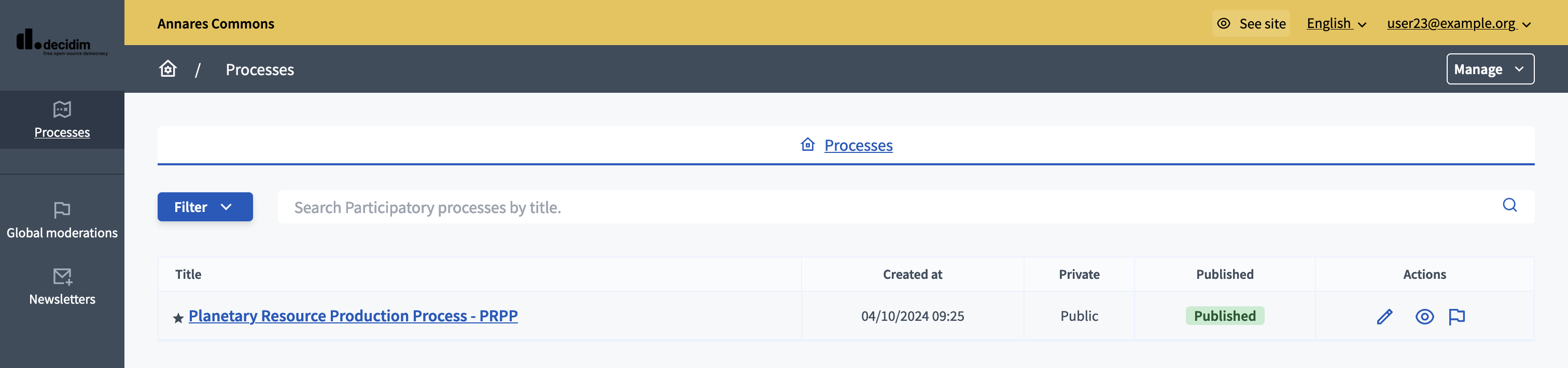 Process administrators view 01