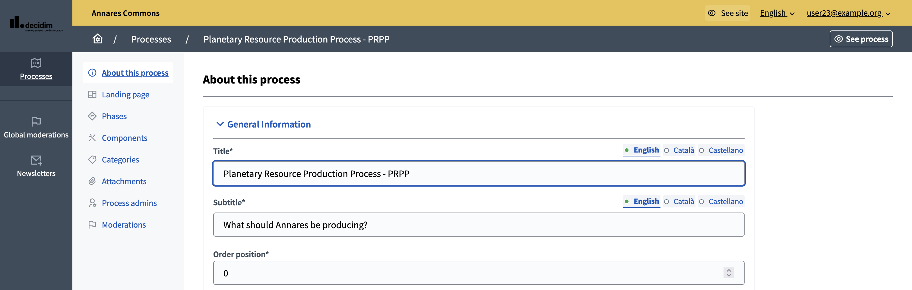Process administrators view 02