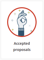 Emblema de propostas aceitas